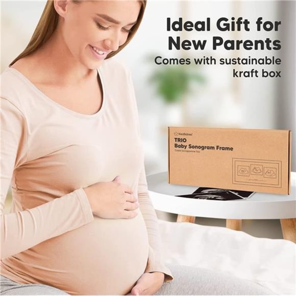 Sonogram Picture Frame - Trio Ultrasound Picture Frames  -  (Alpine White) - Picture 5 of 6